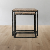 Salvador Stone Rectangular Nesting Side Tables